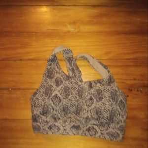 Athleta animal print snake sports bra xs